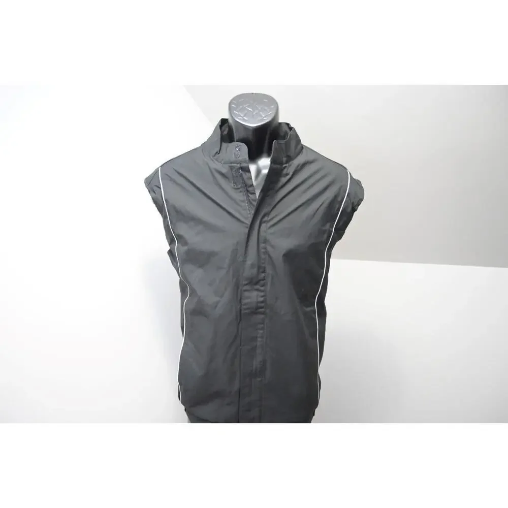 Galway Bay Golf Windbreaker Vest Jacket Full Zip Black Mens Size Medium